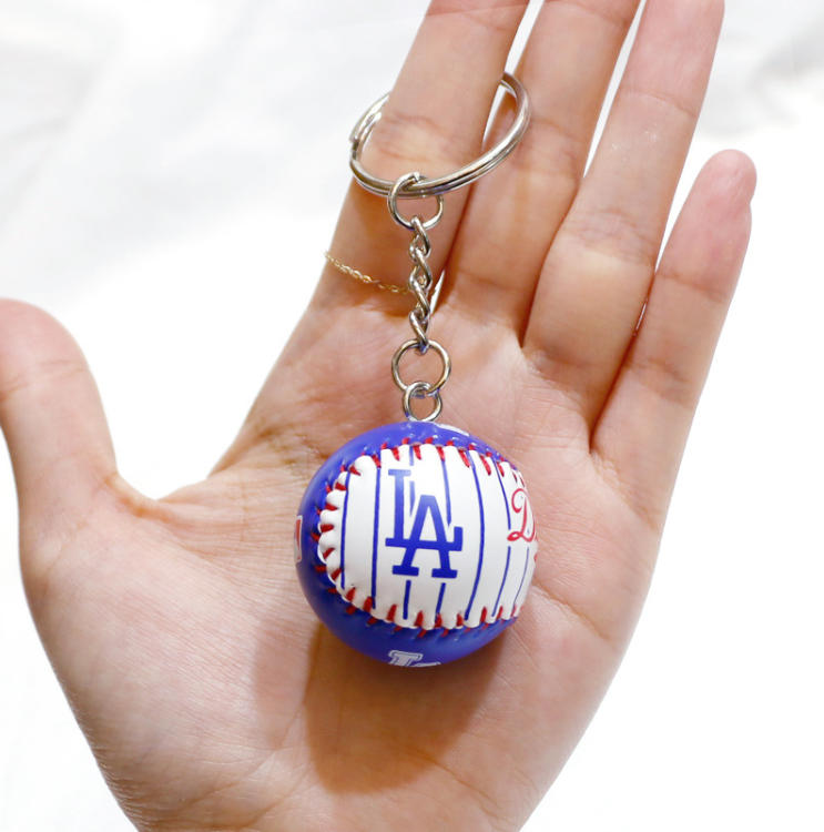 LA Dodgers team bag decoration,Baseball keychain pendant
