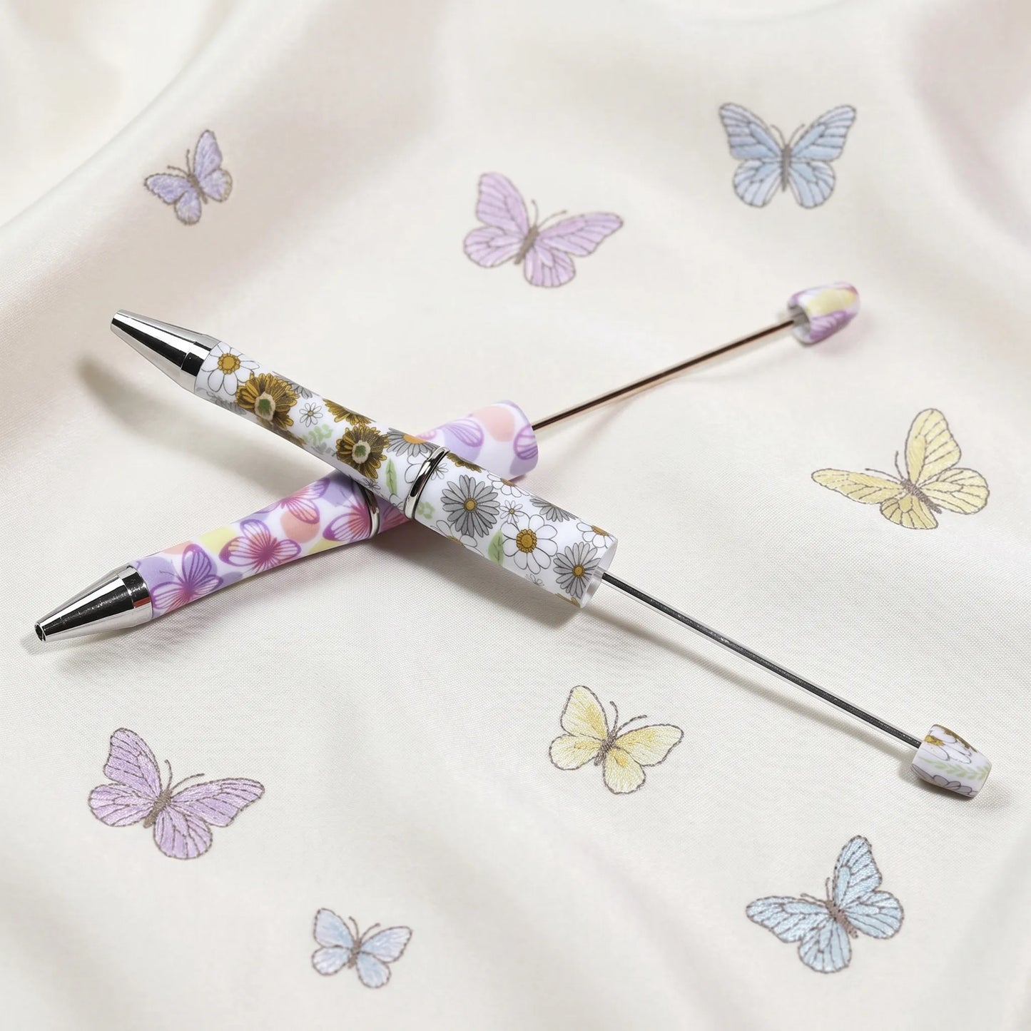 (Handmade may have some space) Standard Beadable Pens - Black Ink, Durable Plastic, Easy DIY, Fun Creative Gift for Home Office School Business