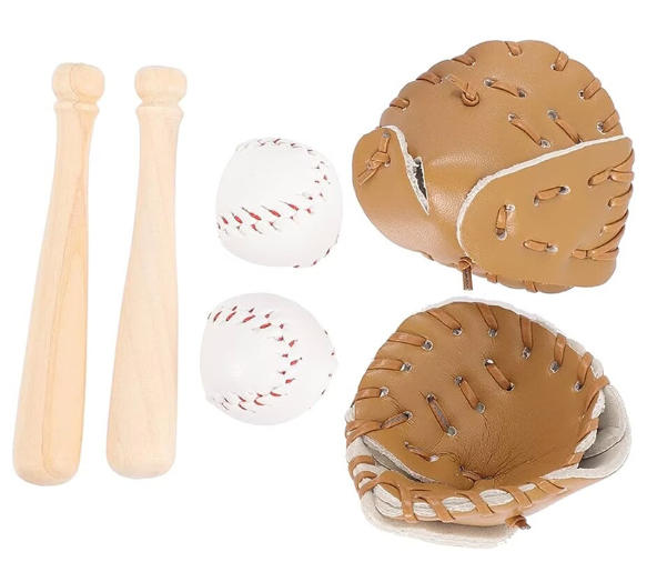 Mini hit-making baseball keychain, bag hanging ornament, softball glove, softball baseball hanging ornament