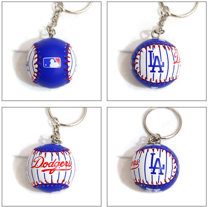 LA Dodgers team bag decoration，Baseball keychain pendant