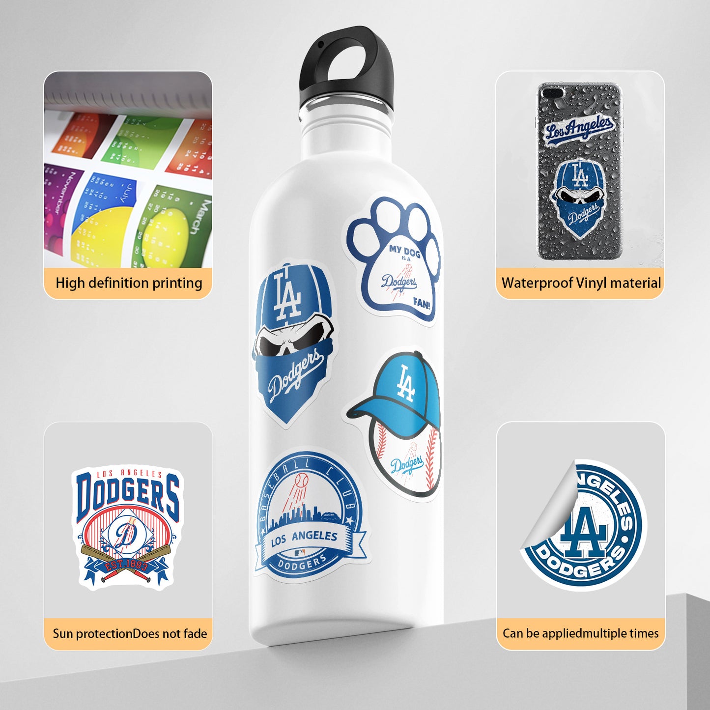 Dodge team graffiti stickers, waterproof decorative stickers, baseball sport posters