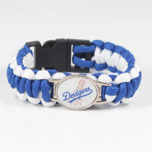 MLB baseball team parachute rope bracelet, hand-woven with the team logo, fan wristband