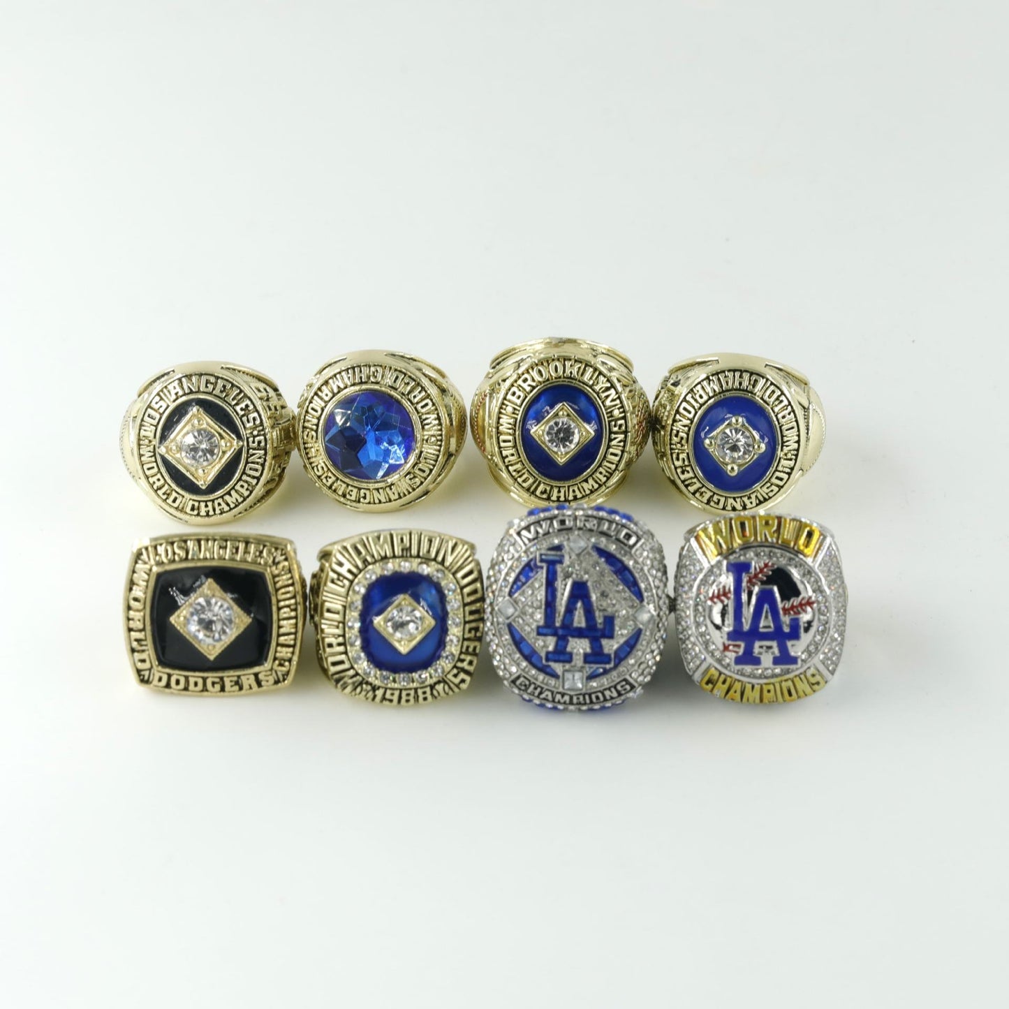 MLB Los Angeles Dodgers World Baseball Championship Trophy Set (8-time champion)