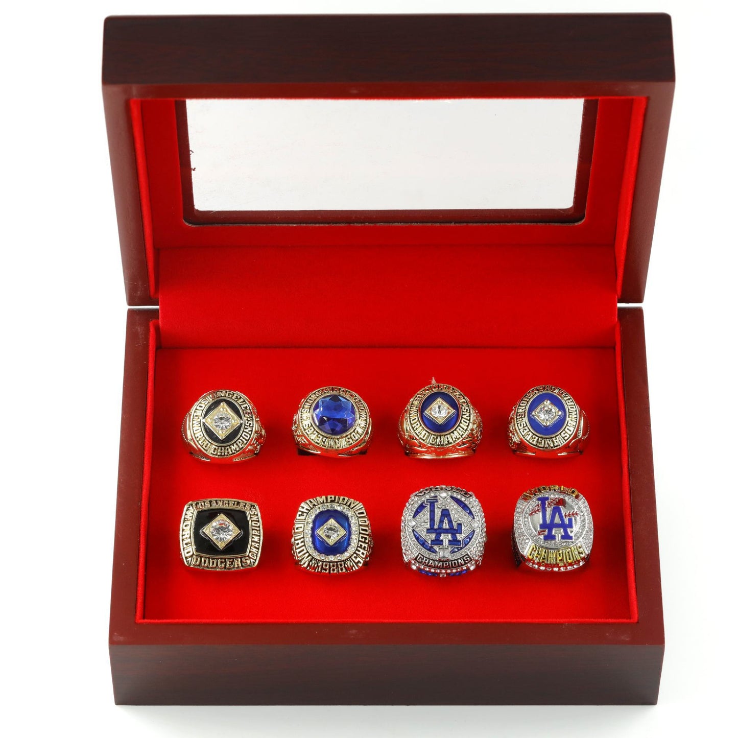 MLB Los Angeles Dodgers World Baseball Championship Trophy Set (8-time champion)